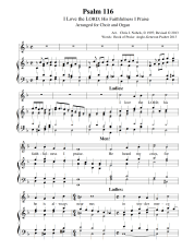 Genevan Psalm 116 for Choir and Organ